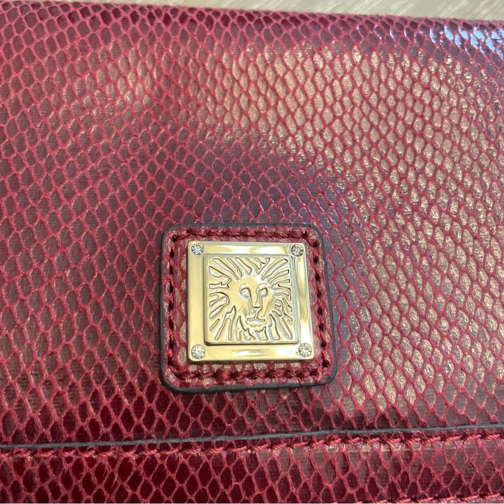 Anne Klein Red Clutch with Shoulder Strap - Picture 9 of 9